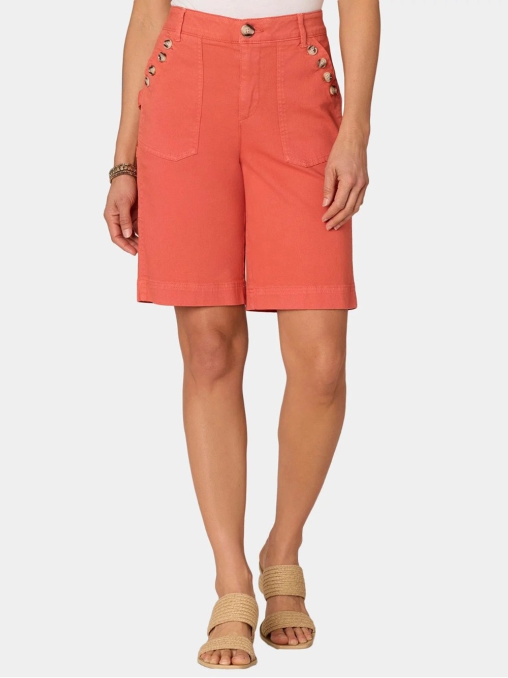 Democracy Ab"solution Skyrise Sailor Pocket Bermuda Shorts with Carpenter Loop